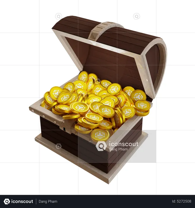 Binance Coin (BNB) Treasure Chest  3D Icon