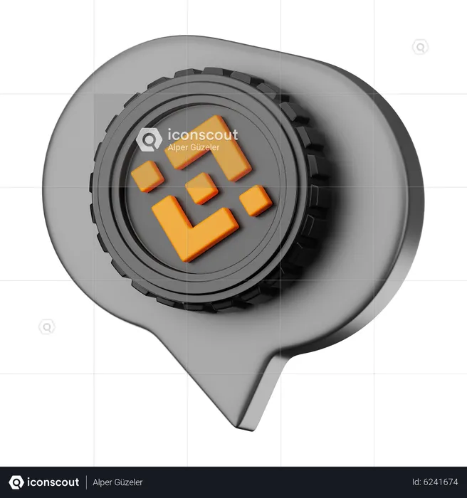 Binance Coin Message  3D Icon