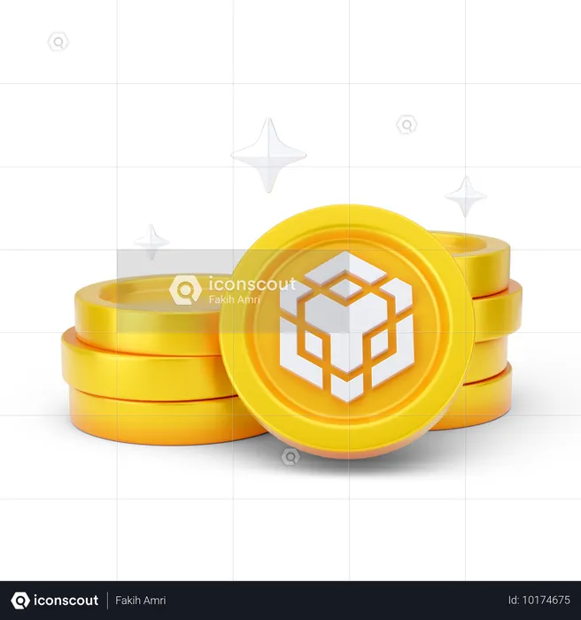 Binance Coins  3D Icon