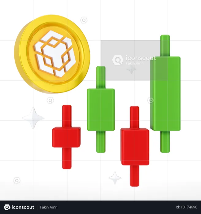 Crescimento da binance  3D Icon