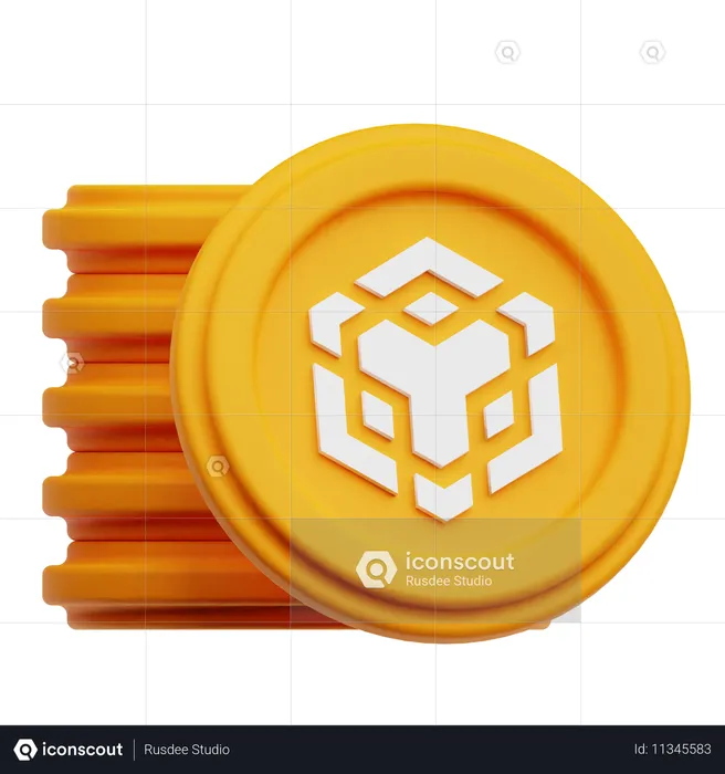 Pièce cryptographique Binance  3D Icon