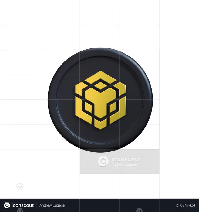 Binance crypto coin  3D Icon