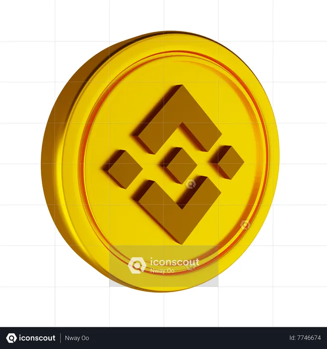 Binance Crypto Coin  3D Icon