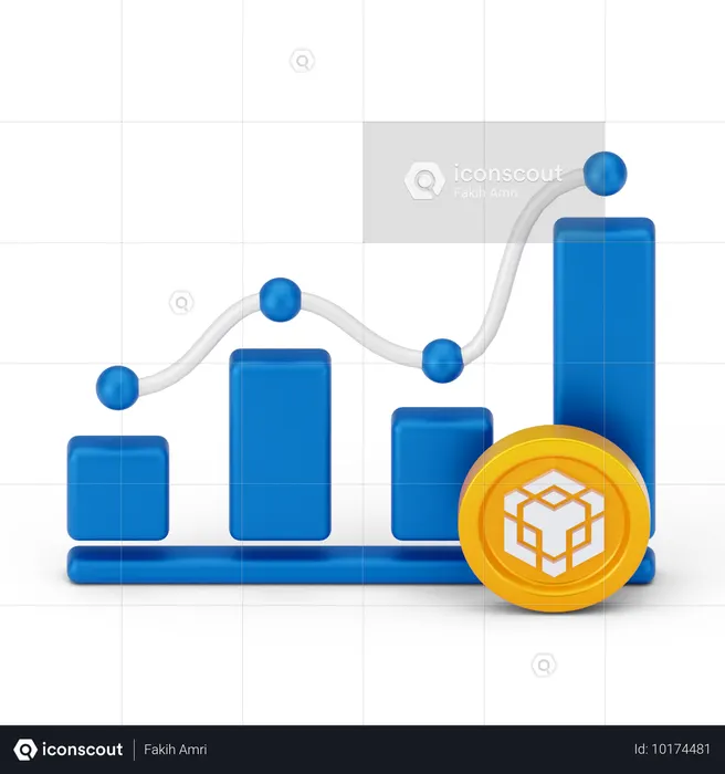 바이낸스 그로스  3D Icon