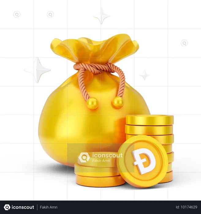 Binance Münzbeutel  3D Icon