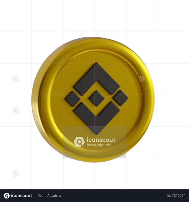 Binance-Münze  3D Icon