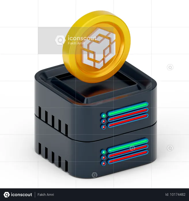 Binance Server  3D Icon