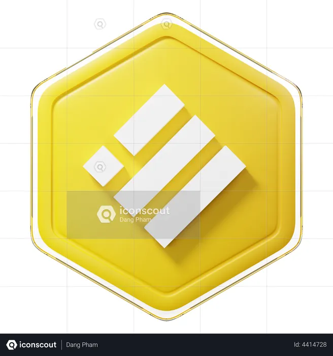 Binance USD (BUSD) Badge  3D Illustration