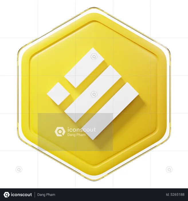 Binance USD (BUSD) Badge  3D Icon