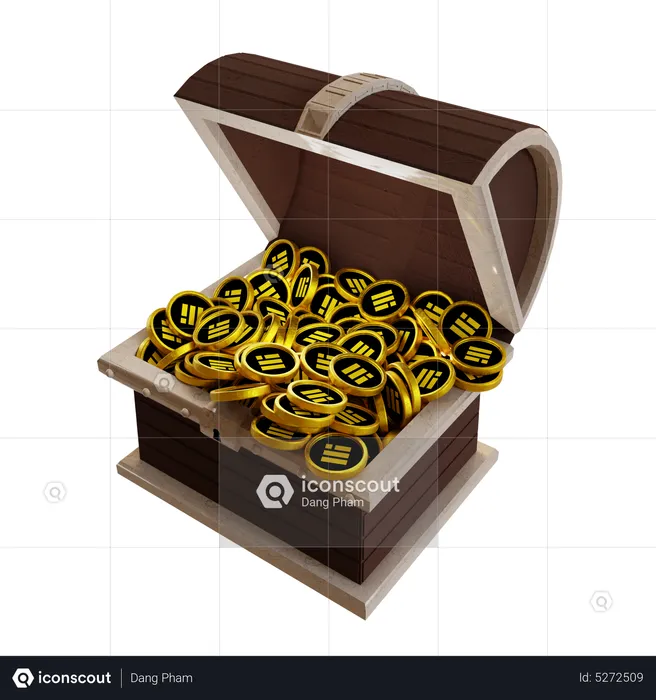 Binance USD (BUSD) Treasure Chest  3D Icon
