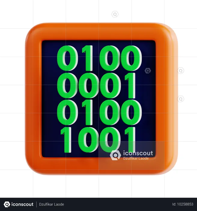 Binary  3D Icon