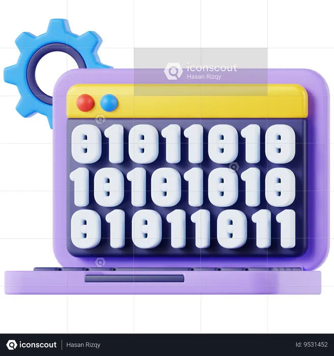 Binary Code  3D Icon