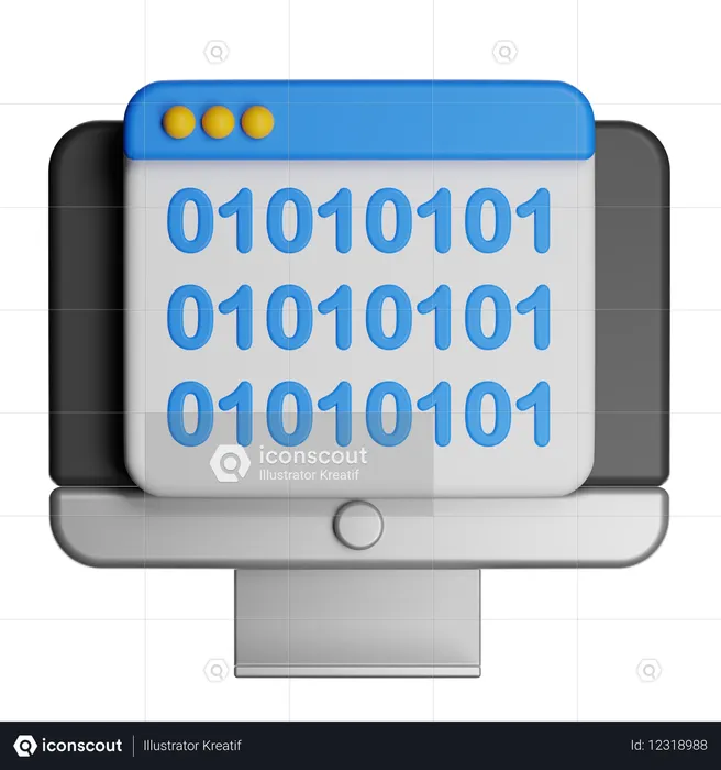 Binary Code  3D Icon