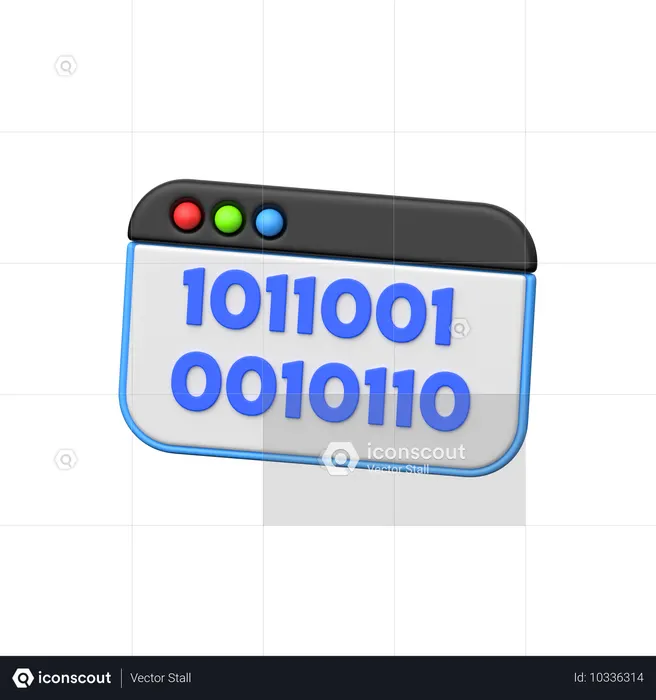 Binary Code  3D Icon
