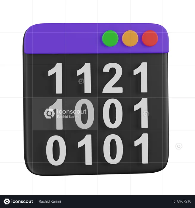 Binary code  3D Icon