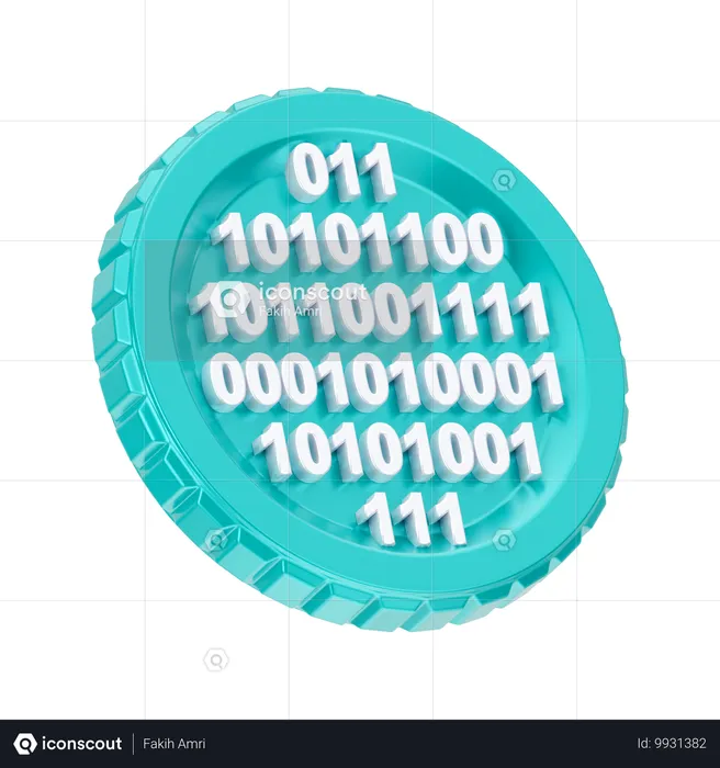 Binary code  3D Icon