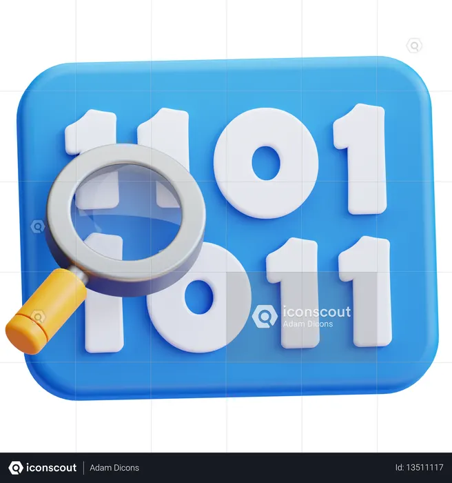 Binary code  3D Icon