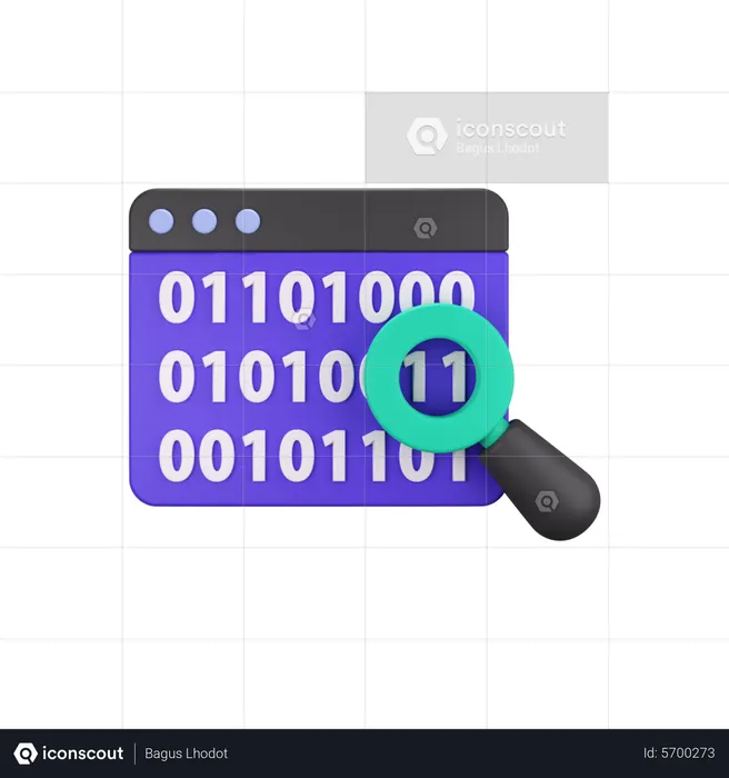 Binary Code  3D Icon