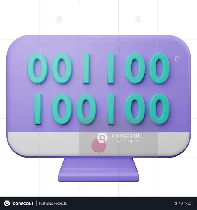 Binary Code  3D Illustration