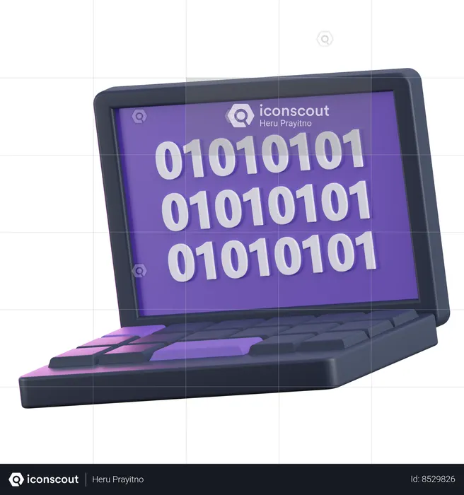 Binary Coding  3D Icon