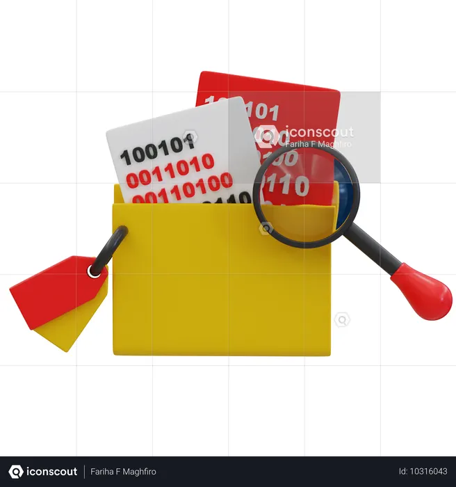 Binary Coding File  3D Icon