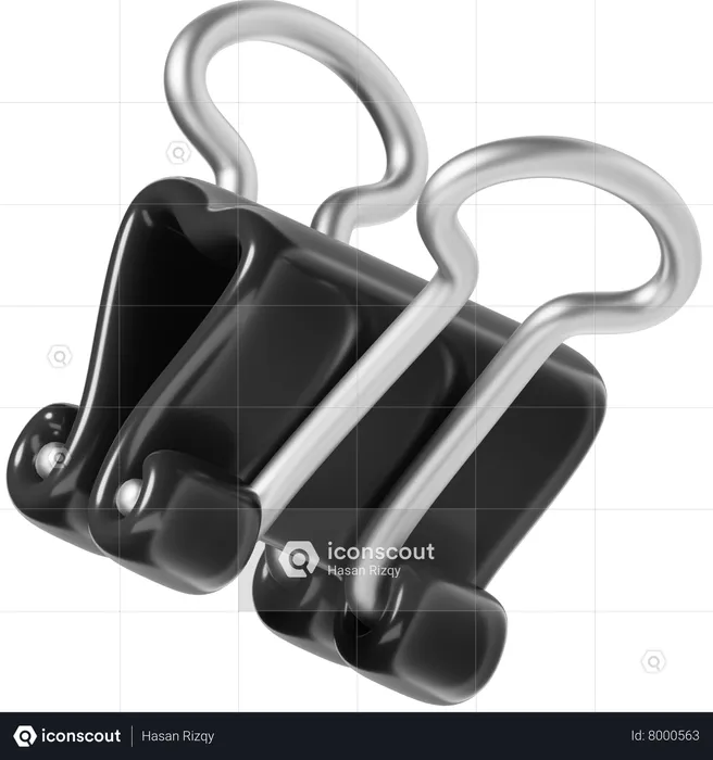 Binder Clip  3D Icon