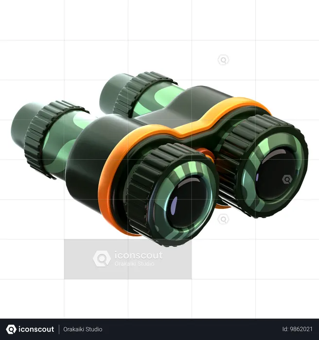 Binocular  3D Icon