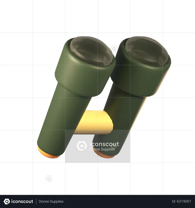 Binocular  3D Icon