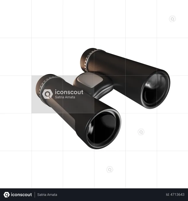 Binocular  3D Illustration