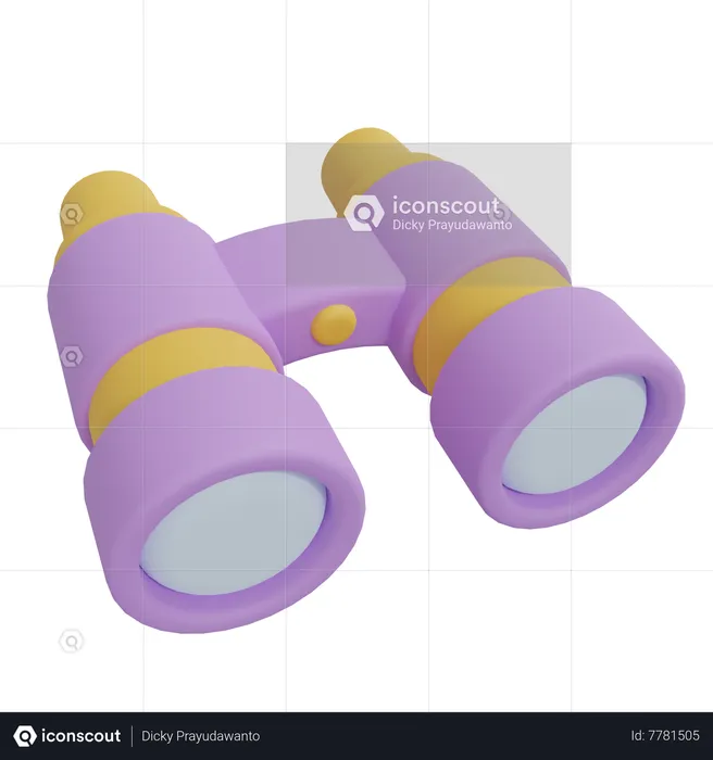 Binocular  3D Icon