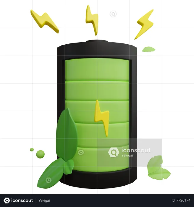 Batterie biologique  3D Icon