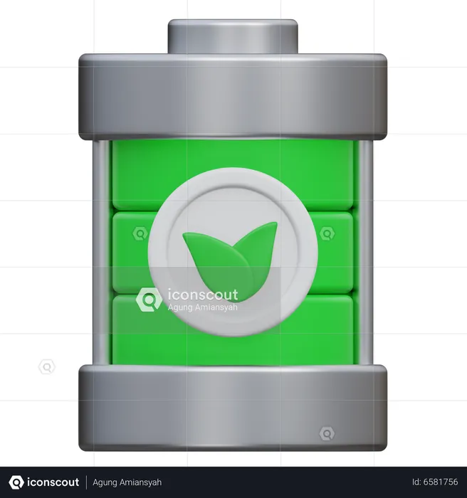 Bio Battery  3D Icon