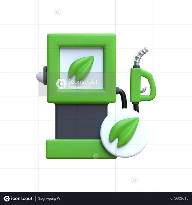 Bio Fuel Station  3D Icon