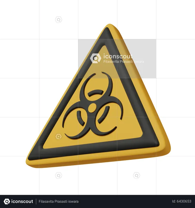 Bio-Gefahrenzeichen  3D Icon