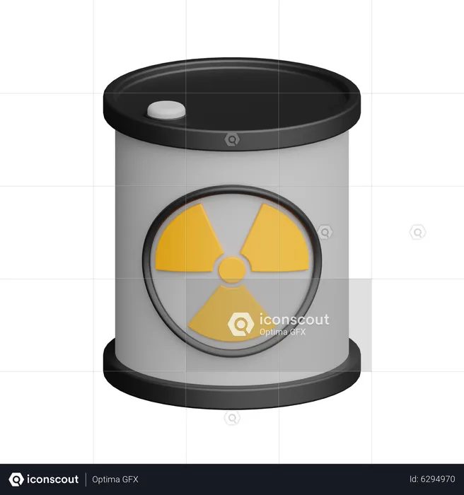 Fass für biologische Gefahrenstoffe  3D Icon