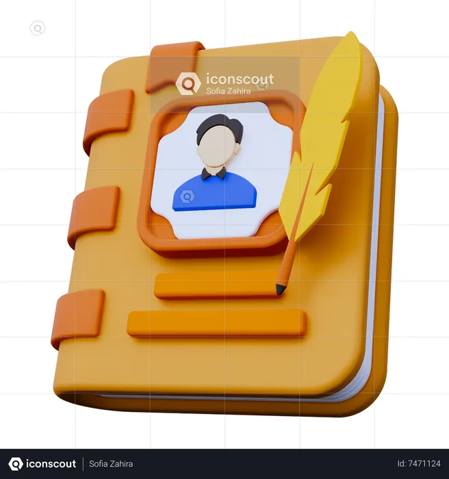 Biography Book  3D Icon
