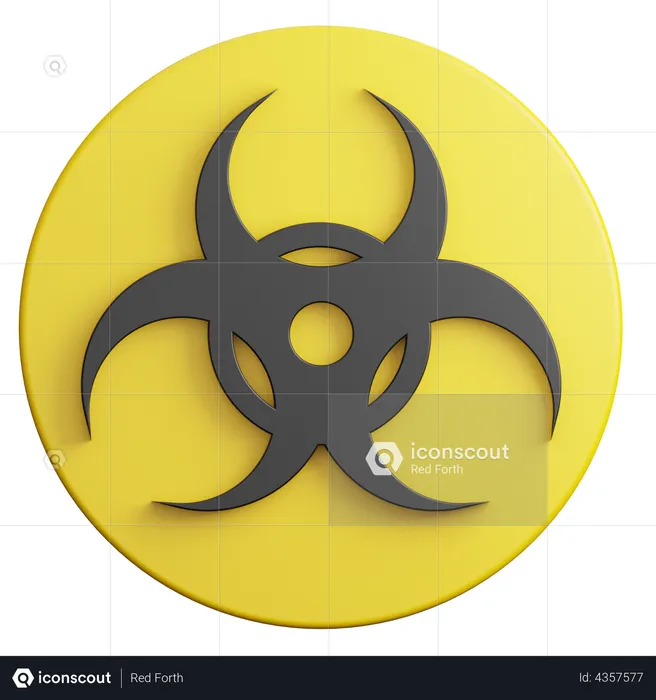 Biohazard Sign  3D Illustration