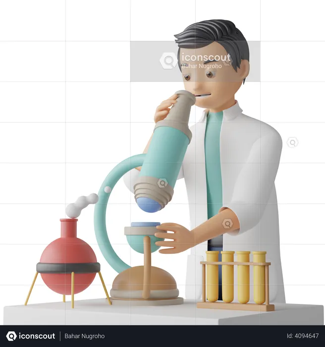 Biological scientist  3D Illustration