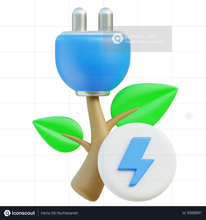 Biomass Energy  3D Icon