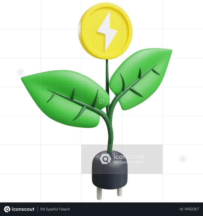 Biomass Energy  3D Icon
