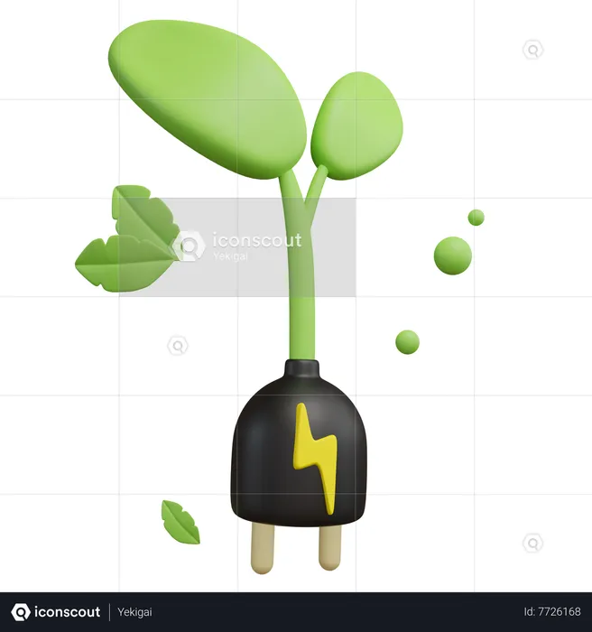 Biomass Energy  3D Icon