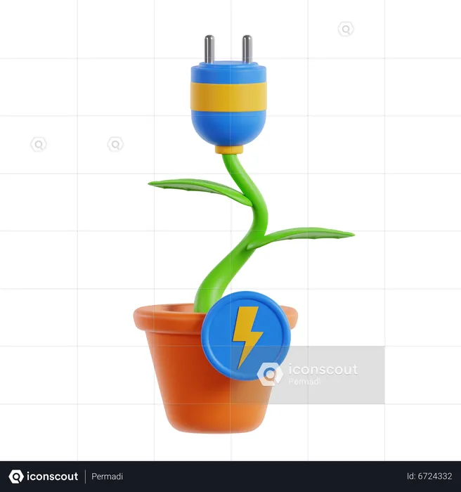 Énergie biomasse  3D Icon