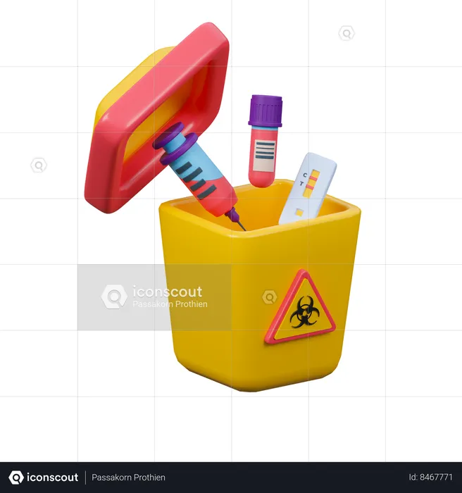 Biomedical Waste  3D Icon