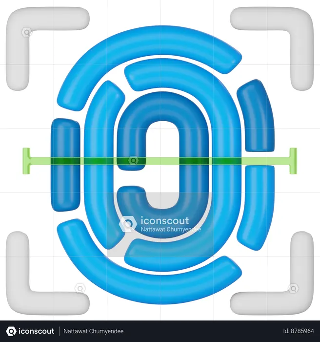 Biometric  3D Icon