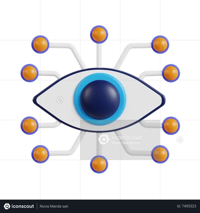 Biometric Eye  3D Icon
