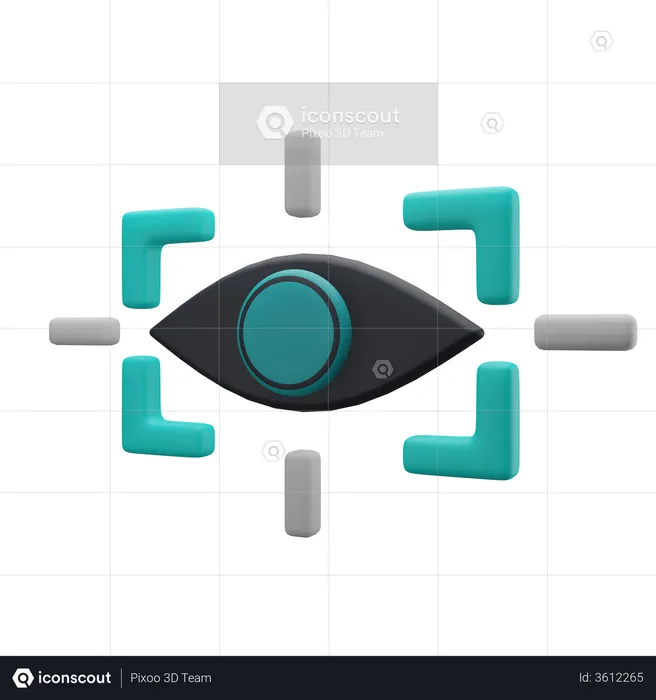 Biometric Eye Scan  3D Illustration