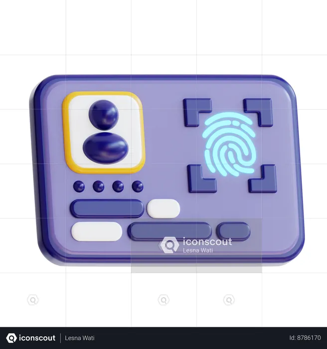 Biometric Id  3D Icon
