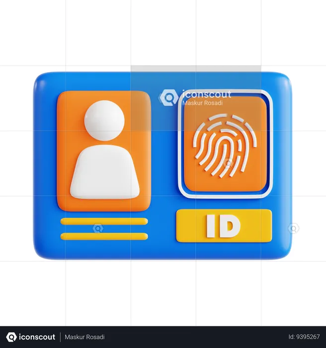 Biometric Id  3D Icon