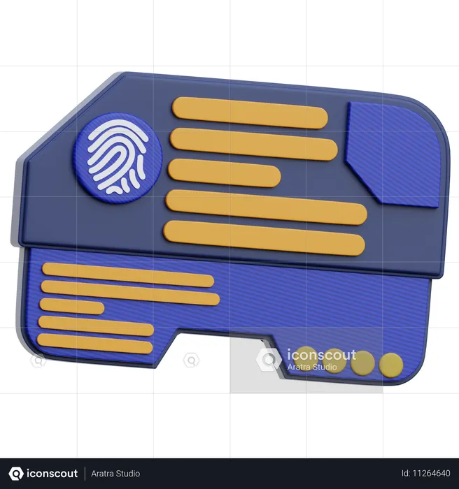 Biometric Id  3D Icon