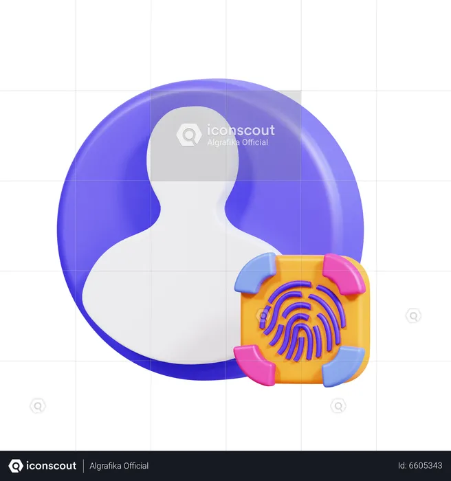 Biometric Id  3D Icon